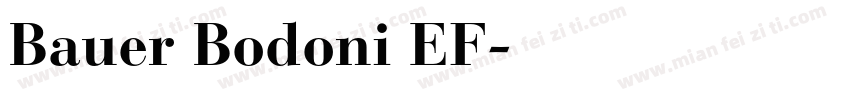 Bauer Bodoni EF字体转换